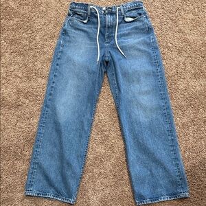 Joe's Jeans wide-Leg Medium Blue Denim with Drawstring